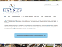 Tablet Screenshot of haynes-equipment.com